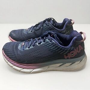 Hoka One One Running Shoes Women sz 9 Clifton 5 Purple Sneakers Active Wear